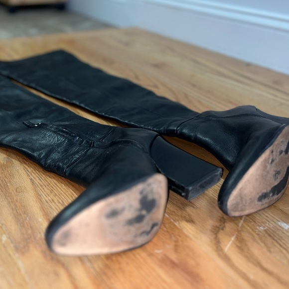 Zara Geometric Over the Knee Boots - Picture 7 of 9